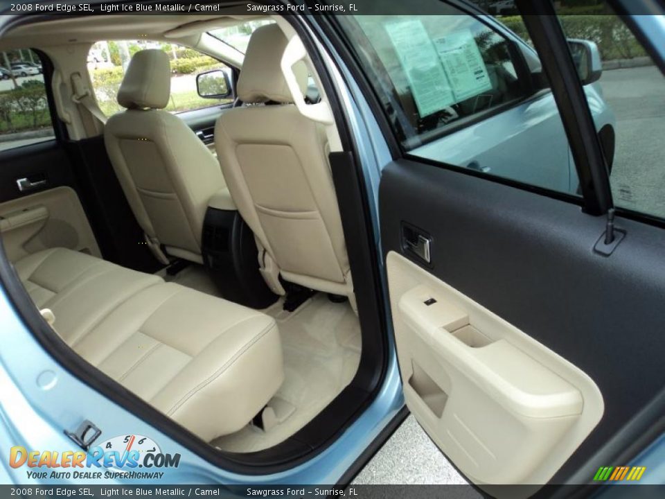 2008 Ford Edge SEL Light Ice Blue Metallic / Camel Photo #21