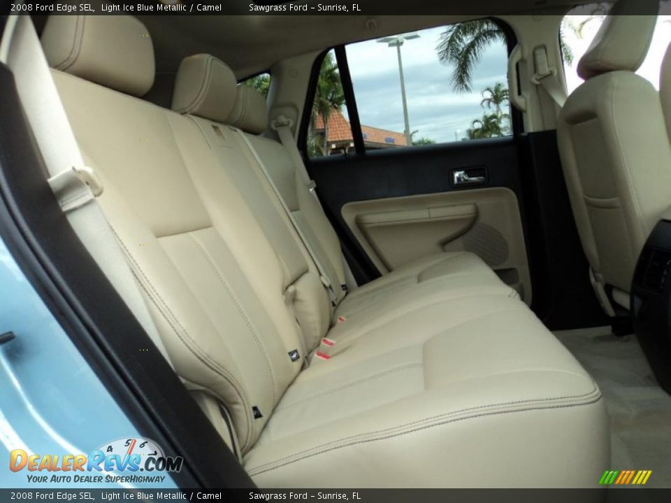 2008 Ford Edge SEL Light Ice Blue Metallic / Camel Photo #22