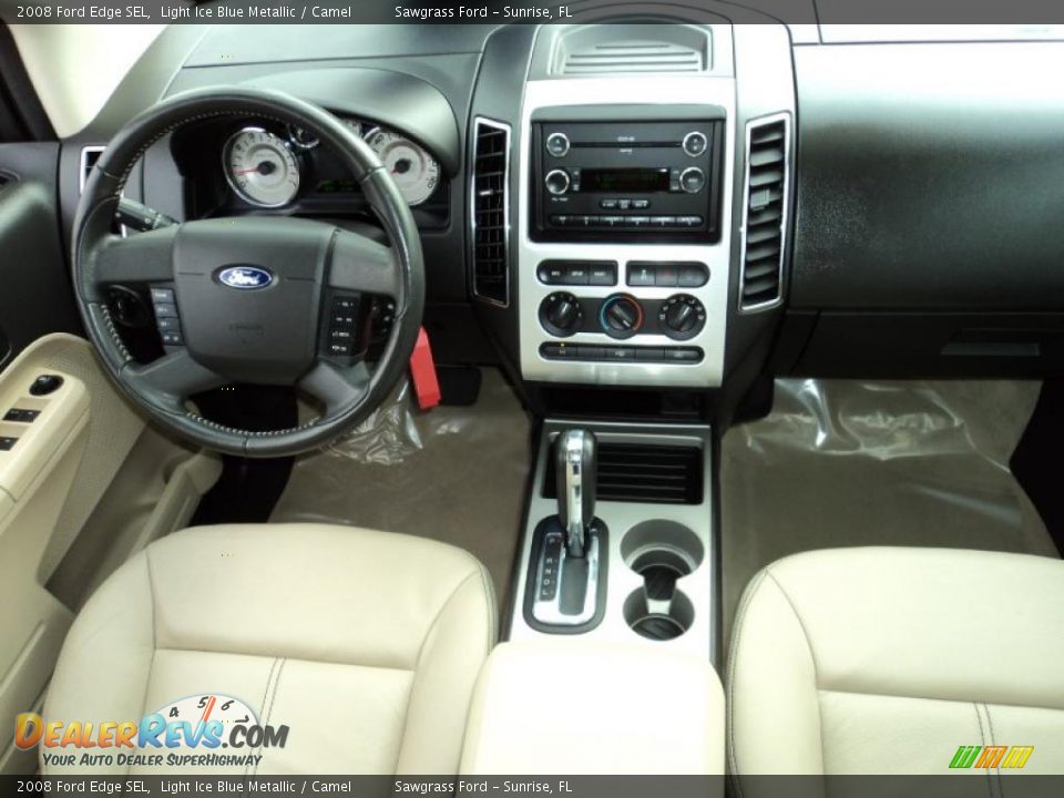 2008 Ford Edge SEL Light Ice Blue Metallic / Camel Photo #26