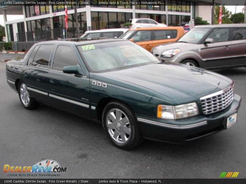 1998 Cadillac DeVille Sedan Polo Green Metallic / Shale Photo #1