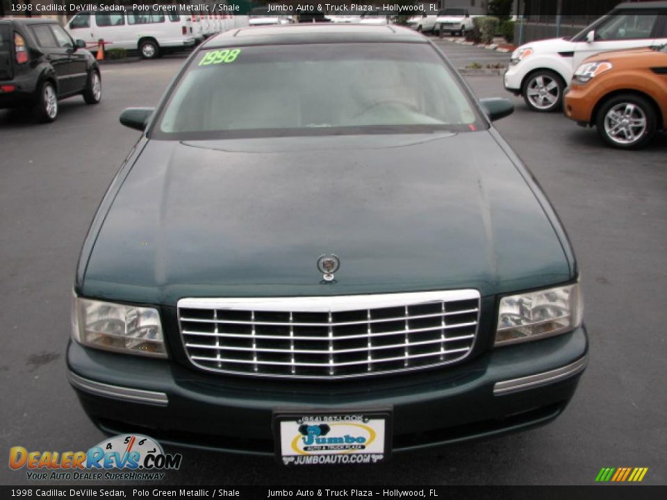 1998 Cadillac DeVille Sedan Polo Green Metallic / Shale Photo #3