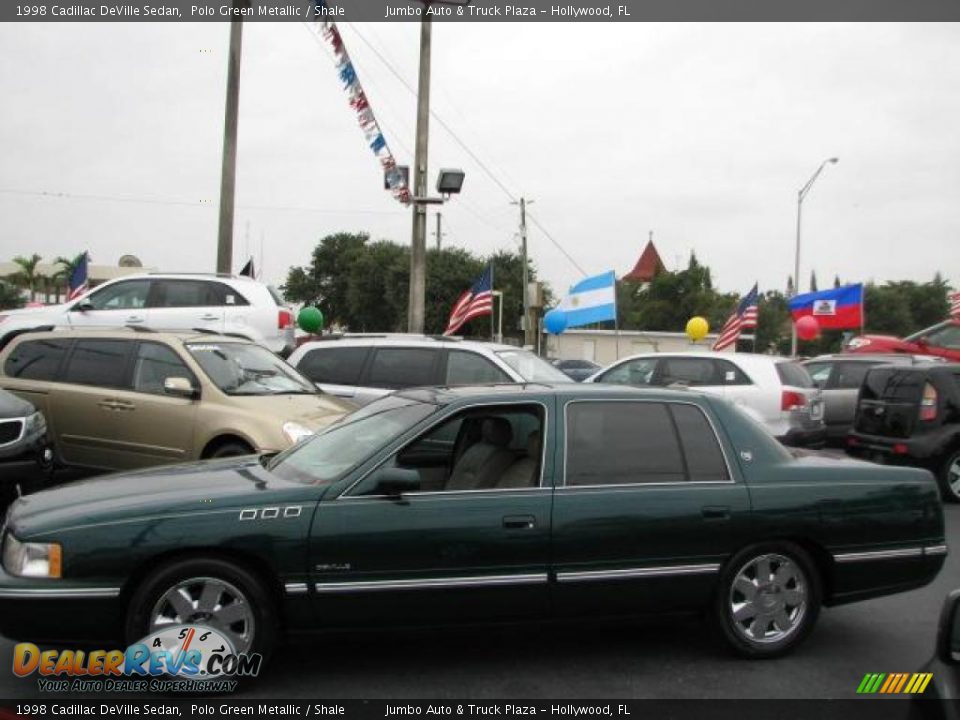 1998 Cadillac DeVille Sedan Polo Green Metallic / Shale Photo #6