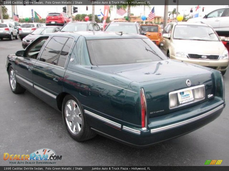 1998 Cadillac DeVille Sedan Polo Green Metallic / Shale Photo #7