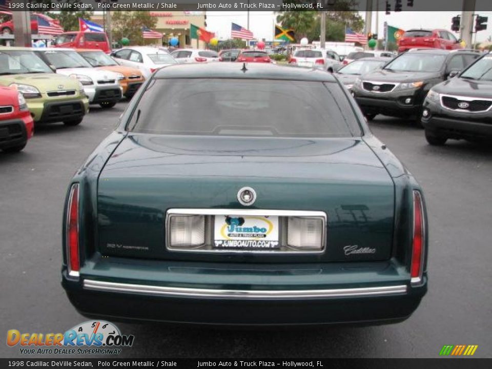 1998 Cadillac DeVille Sedan Polo Green Metallic / Shale Photo #9