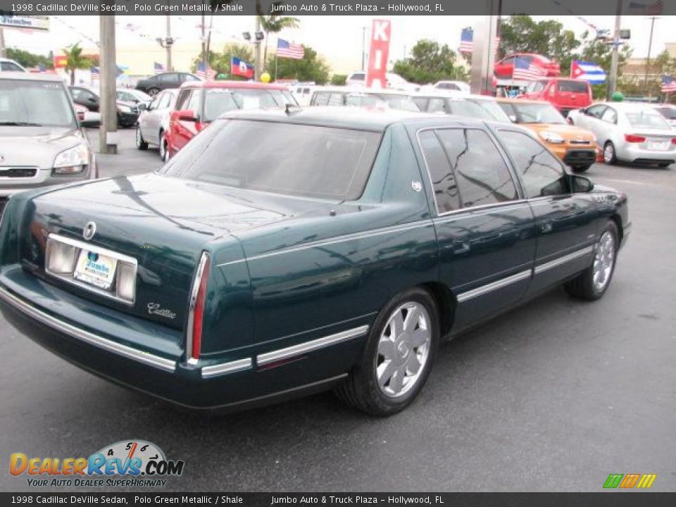 1998 Cadillac DeVille Sedan Polo Green Metallic / Shale Photo #11