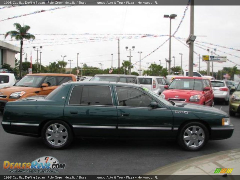 1998 Cadillac DeVille Sedan Polo Green Metallic / Shale Photo #12