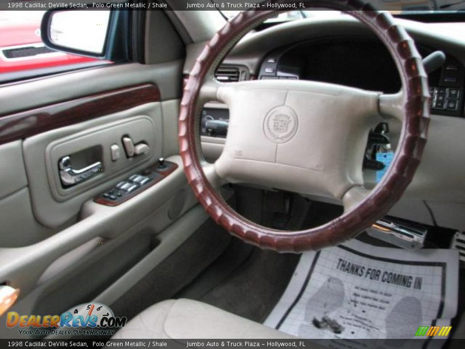 1998 Cadillac DeVille Sedan Polo Green Metallic / Shale Photo #20