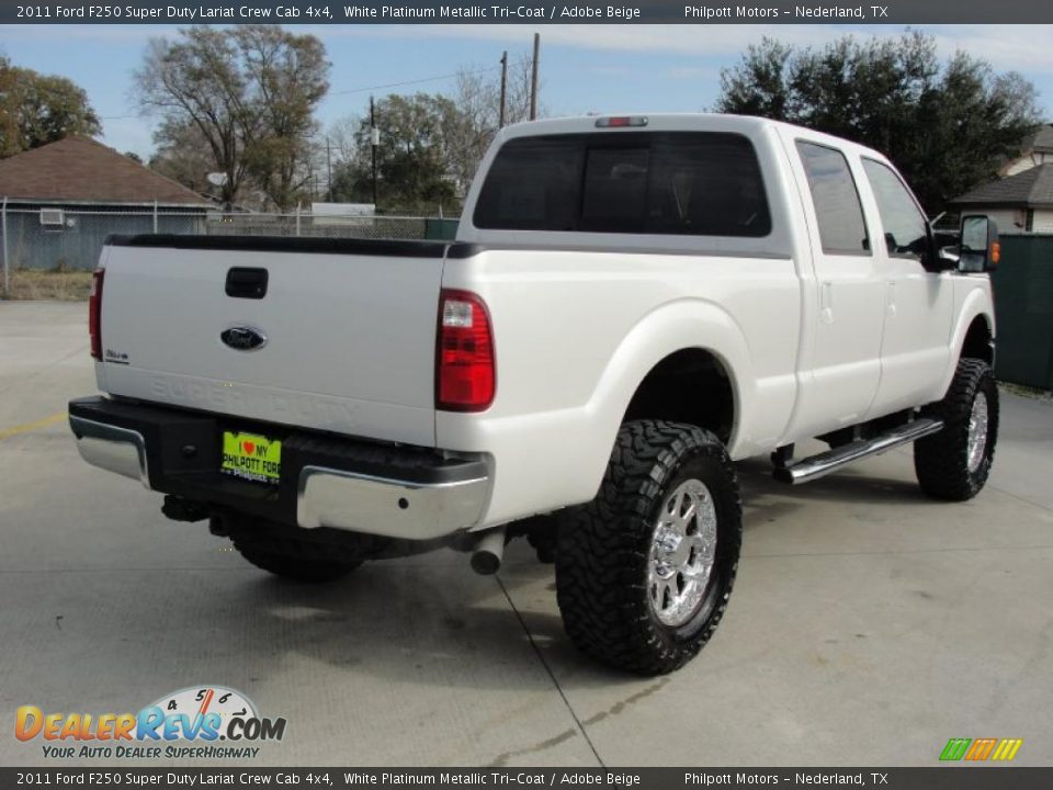 White Platinum Metallic Tri-Coat 2011 Ford F250 Super Duty Lariat Crew Cab 4x4 Photo #3