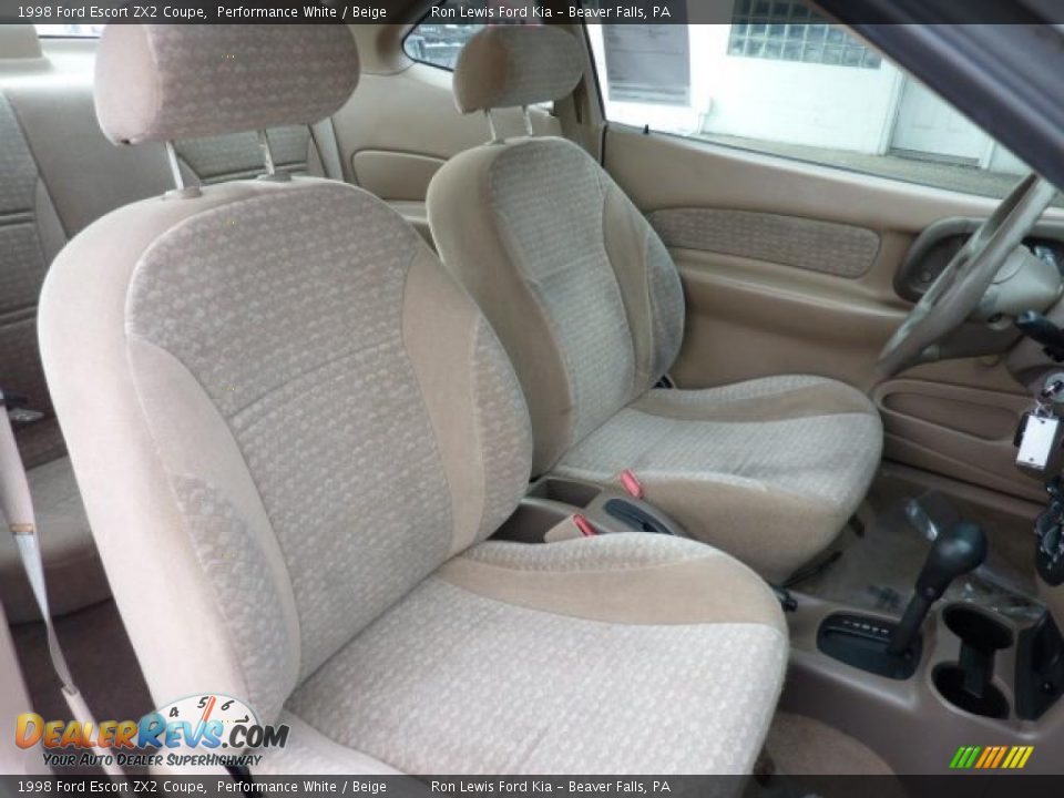 Beige Interior - 1998 Ford Escort ZX2 Coupe Photo #18