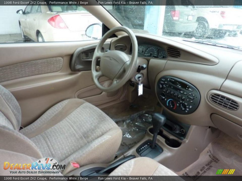 Beige Interior - 1998 Ford Escort ZX2 Coupe Photo #19