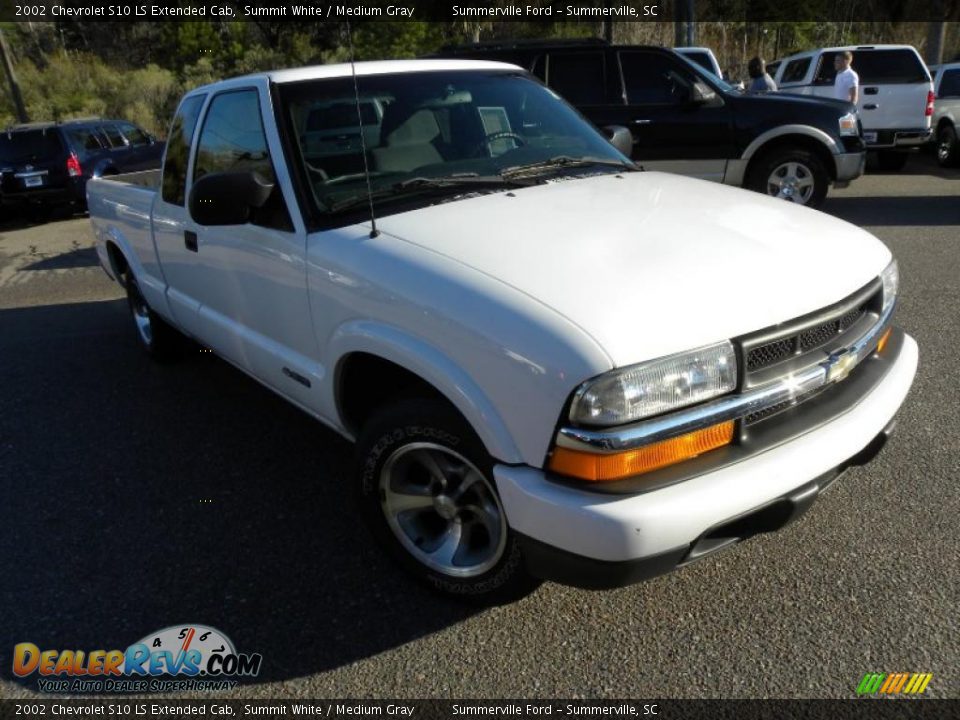 2002 Chevrolet S10 LS Extended Cab Summit White / Medium Gray Photo #1