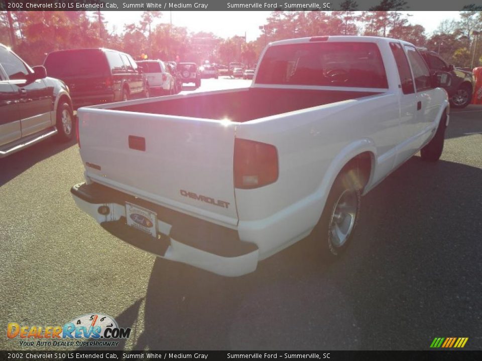 2002 Chevrolet S10 LS Extended Cab Summit White / Medium Gray Photo #11