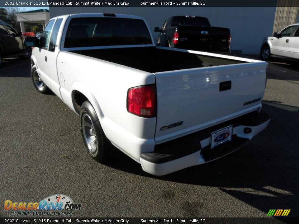 2002 Chevrolet S10 LS Extended Cab Summit White / Medium Gray Photo #13