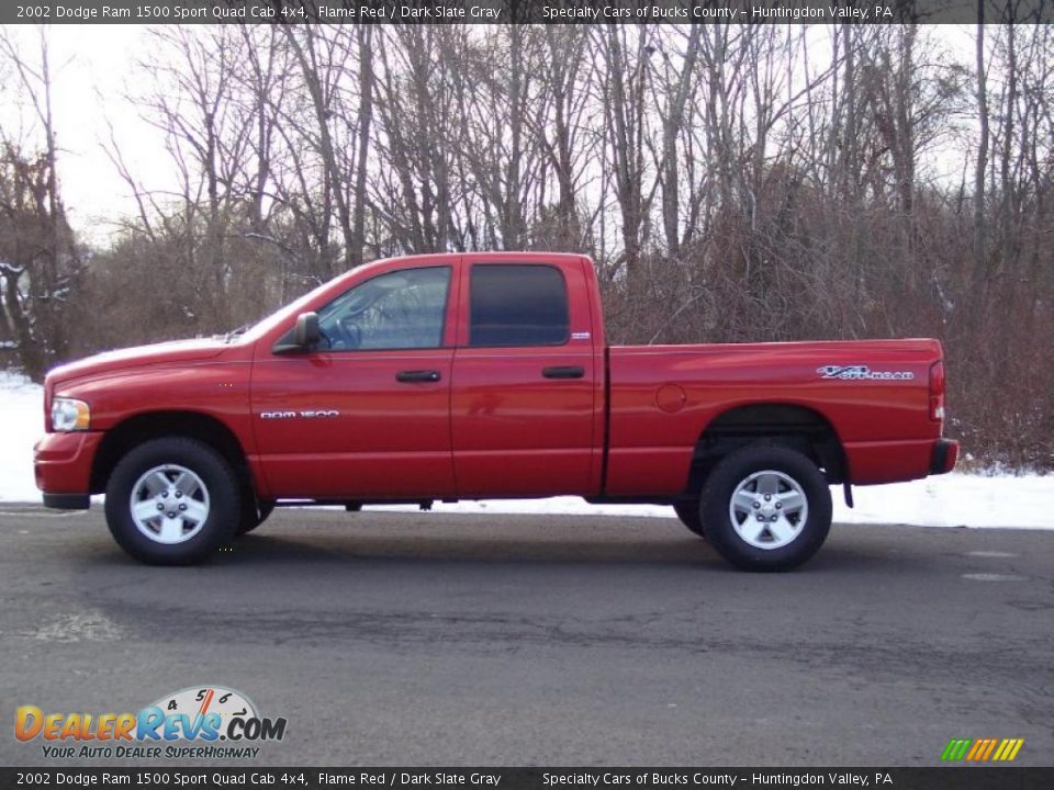 2002 Dodge Ram 1500 Sport Quad Cab 4x4 Flame Red / Dark Slate Gray Photo #5