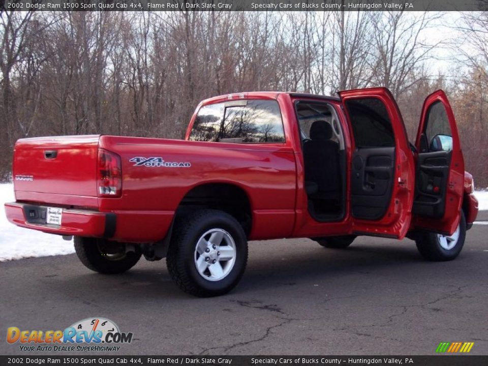 2002 Dodge Ram 1500 Sport Quad Cab 4x4 Flame Red / Dark Slate Gray Photo #19