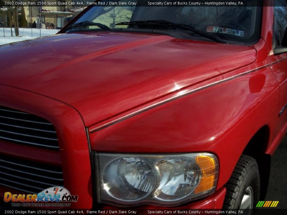 2002 Dodge Ram 1500 Sport Quad Cab 4x4 Flame Red / Dark Slate Gray Photo #23