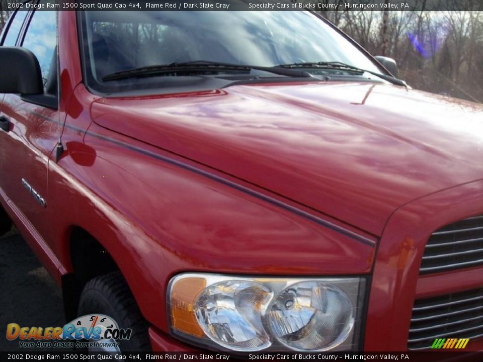 2002 Dodge Ram 1500 Sport Quad Cab 4x4 Flame Red / Dark Slate Gray Photo #24