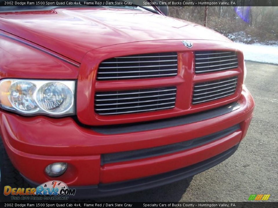 2002 Dodge Ram 1500 Sport Quad Cab 4x4 Flame Red / Dark Slate Gray Photo #25