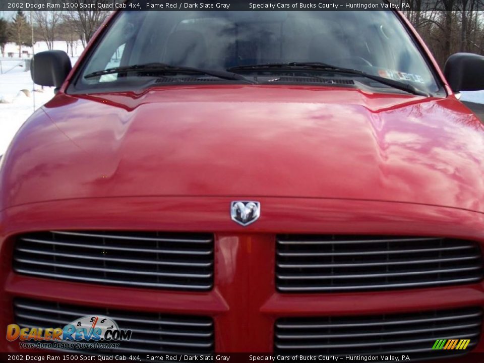 2002 Dodge Ram 1500 Sport Quad Cab 4x4 Flame Red / Dark Slate Gray Photo #26