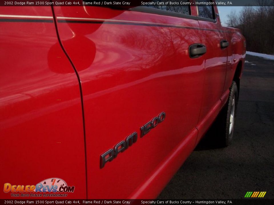 2002 Dodge Ram 1500 Sport Quad Cab 4x4 Flame Red / Dark Slate Gray Photo #27