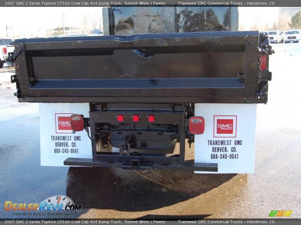 2007 GMC C Series TopKick C5500 Crew Cab 4x4 Dump Truck Summit White / Pewter Photo #5