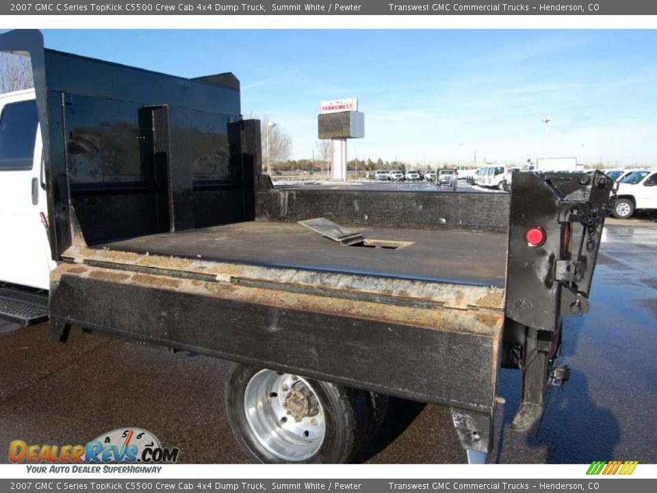 2007 GMC C Series TopKick C5500 Crew Cab 4x4 Dump Truck Summit White / Pewter Photo #6
