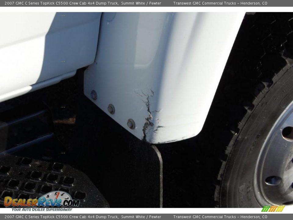 2007 GMC C Series TopKick C5500 Crew Cab 4x4 Dump Truck Summit White / Pewter Photo #11