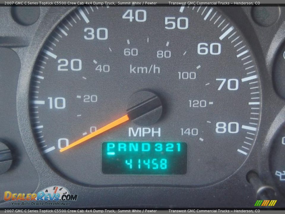 2007 GMC C Series TopKick C5500 Crew Cab 4x4 Dump Truck Summit White / Pewter Photo #20