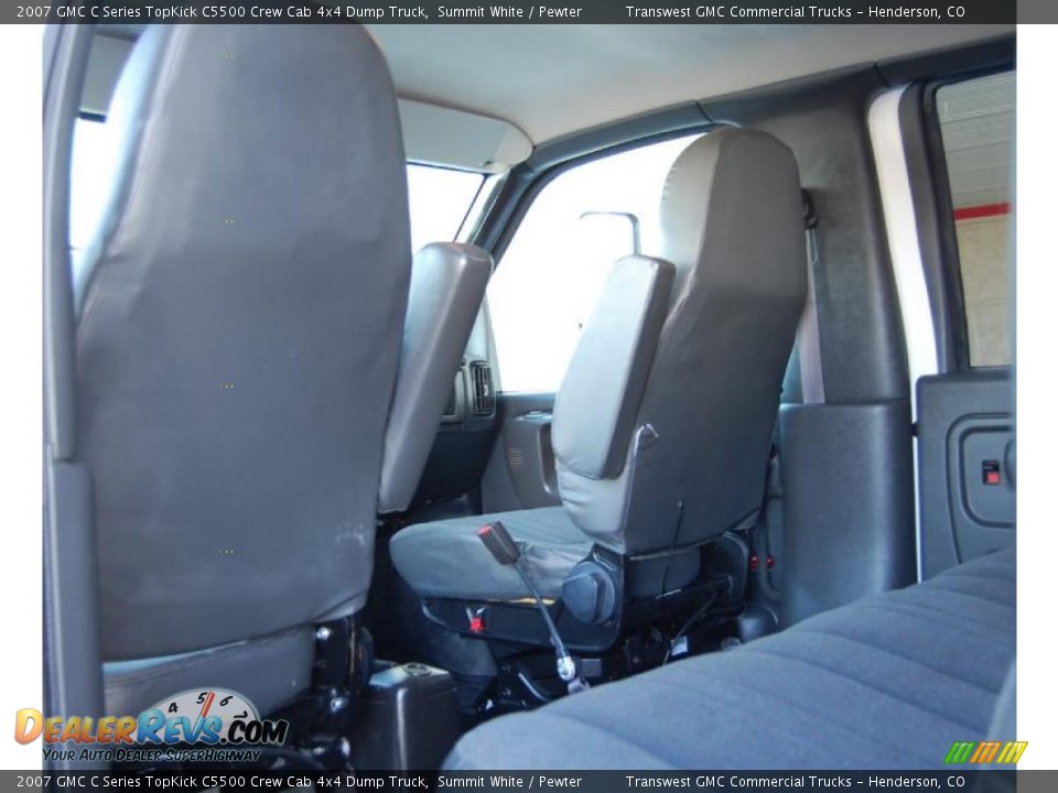 Pewter Interior - 2007 GMC C Series TopKick C5500 Crew Cab 4x4 Dump Truck Photo #25
