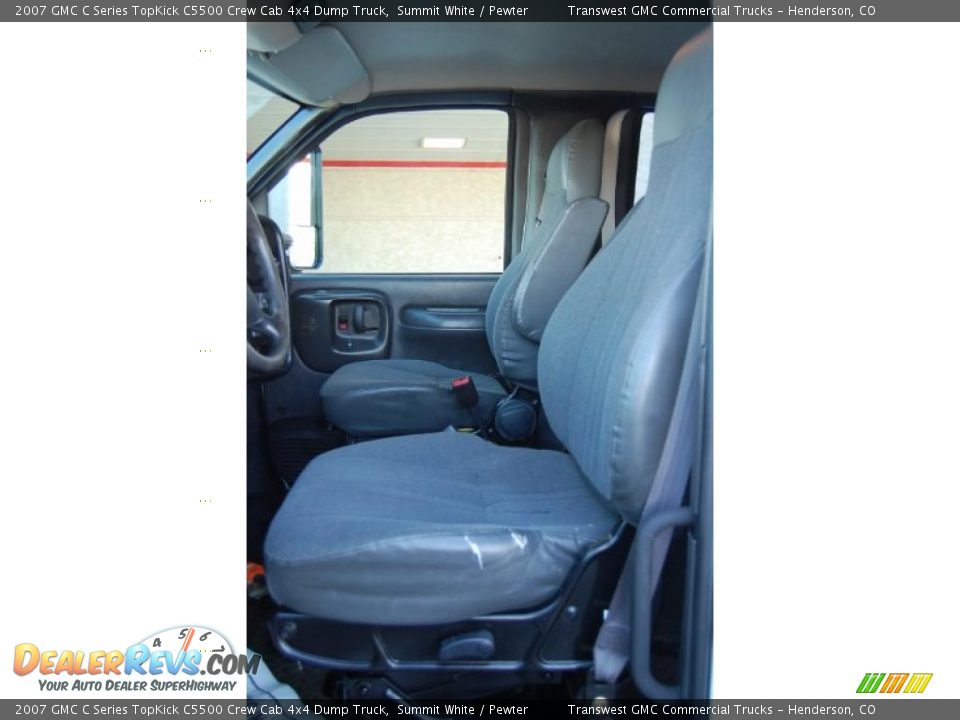 2007 GMC C Series TopKick C5500 Crew Cab 4x4 Dump Truck Summit White / Pewter Photo #26