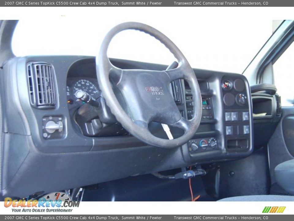 Pewter Interior - 2007 GMC C Series TopKick C5500 Crew Cab 4x4 Dump Truck Photo #27