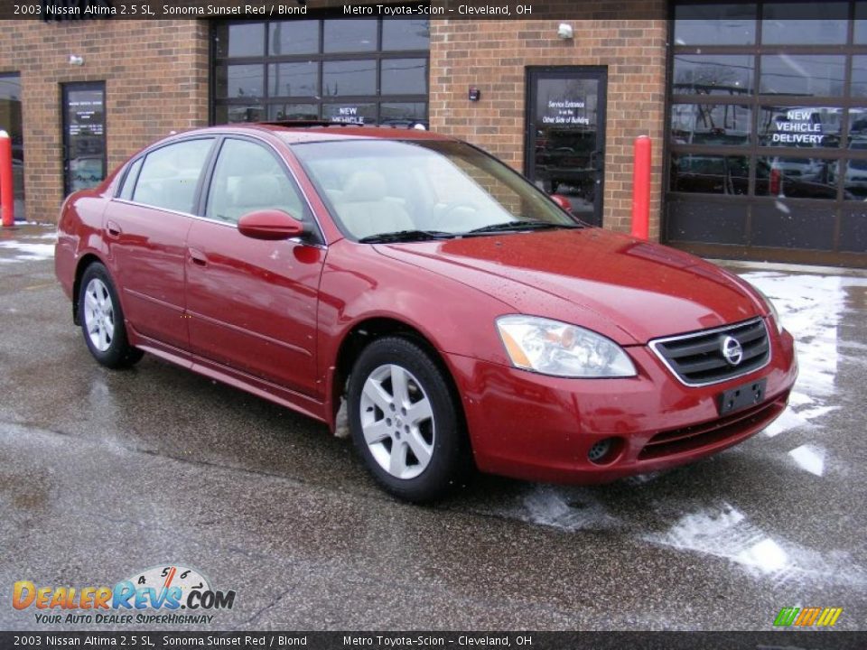 2003 Nissan Altima 2.5 SL Sonoma Sunset Red / Blond Photo #1