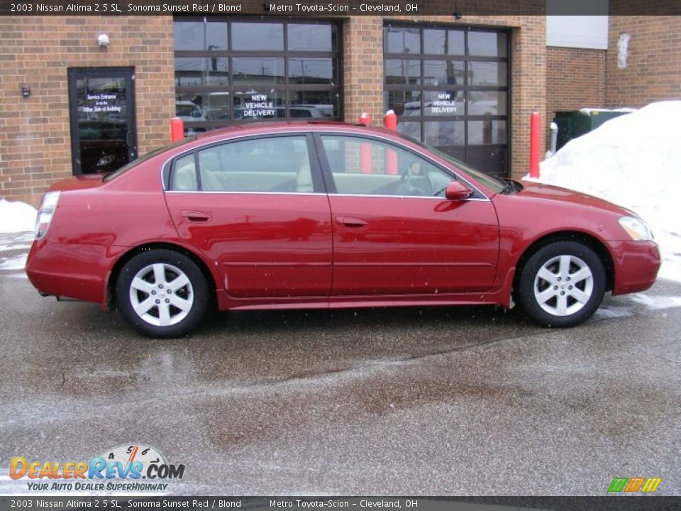 2003 Nissan Altima 2.5 SL Sonoma Sunset Red / Blond Photo #2