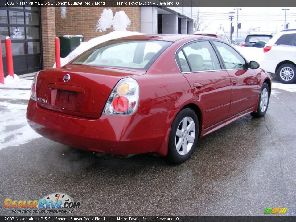 2003 Nissan Altima 2.5 SL Sonoma Sunset Red / Blond Photo #3