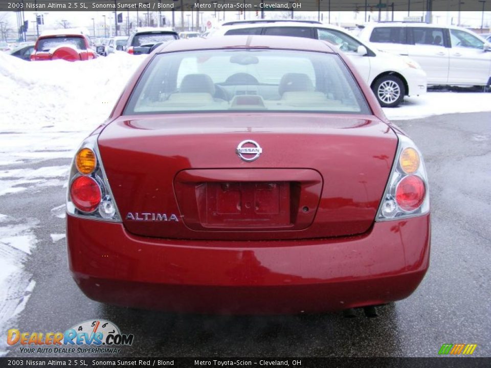 2003 Nissan Altima 2.5 SL Sonoma Sunset Red / Blond Photo #4