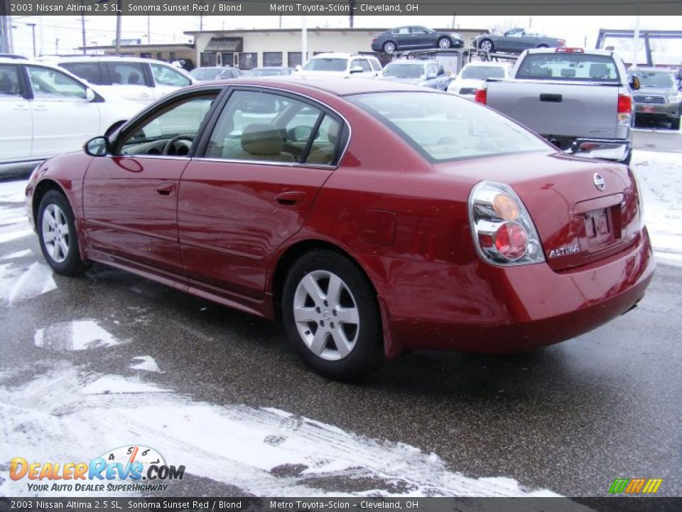 2003 Nissan Altima 2.5 SL Sonoma Sunset Red / Blond Photo #5