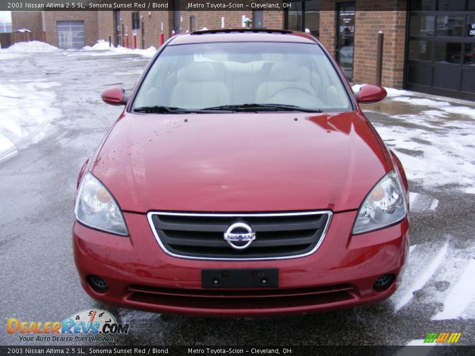 2003 Nissan Altima 2.5 SL Sonoma Sunset Red / Blond Photo #8