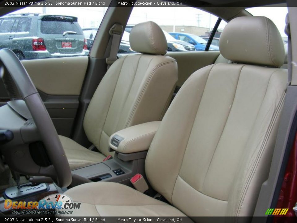 2003 Nissan Altima 2.5 SL Sonoma Sunset Red / Blond Photo #9