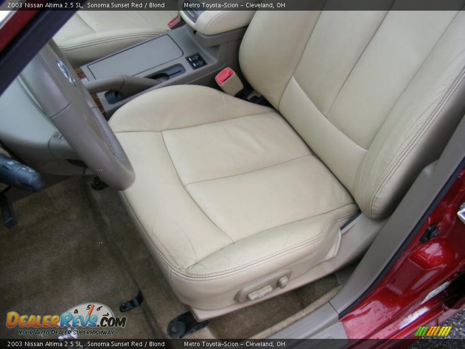 2003 Nissan Altima 2.5 SL Sonoma Sunset Red / Blond Photo #10