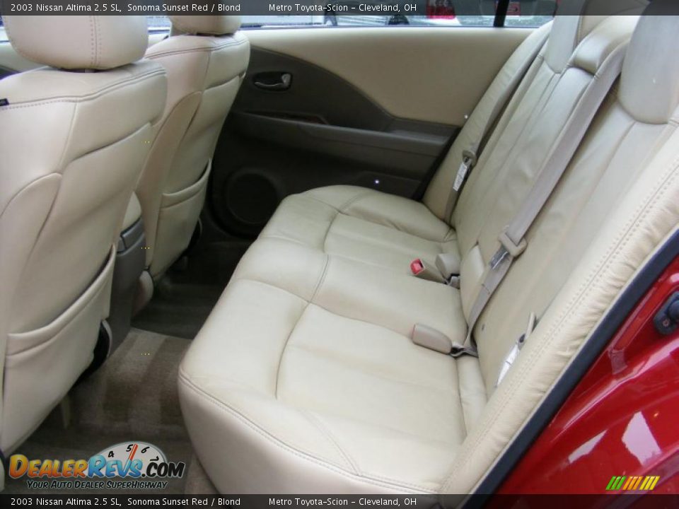 2003 Nissan Altima 2.5 SL Sonoma Sunset Red / Blond Photo #11