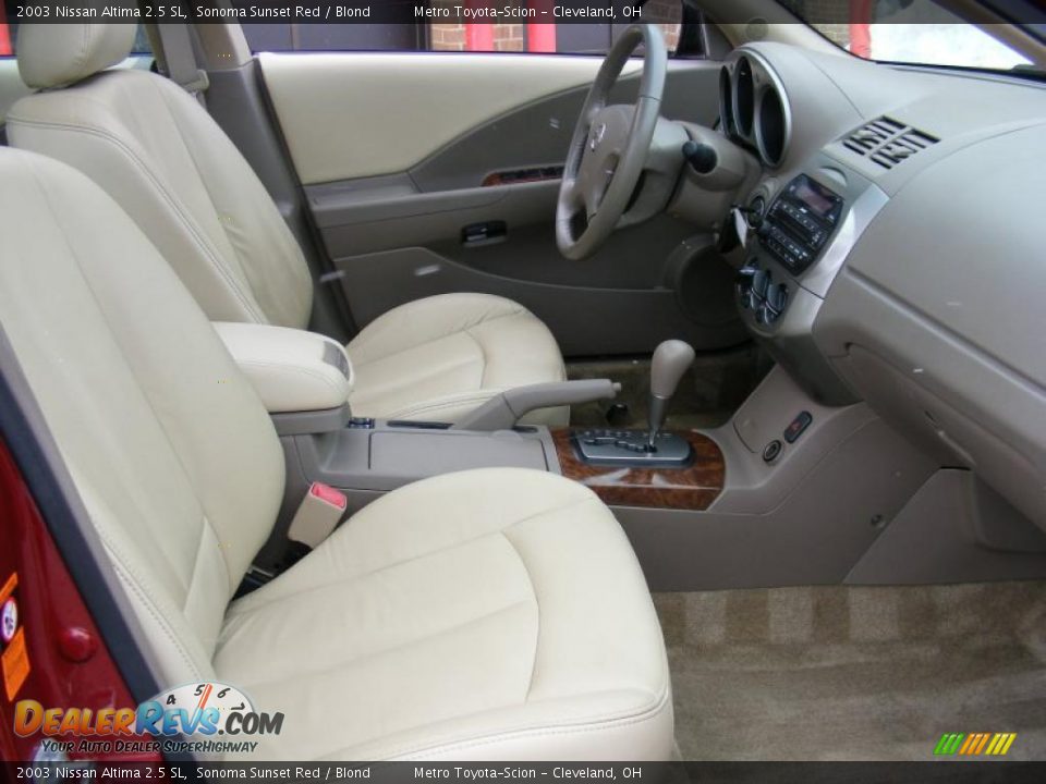 2003 Nissan Altima 2.5 SL Sonoma Sunset Red / Blond Photo #13