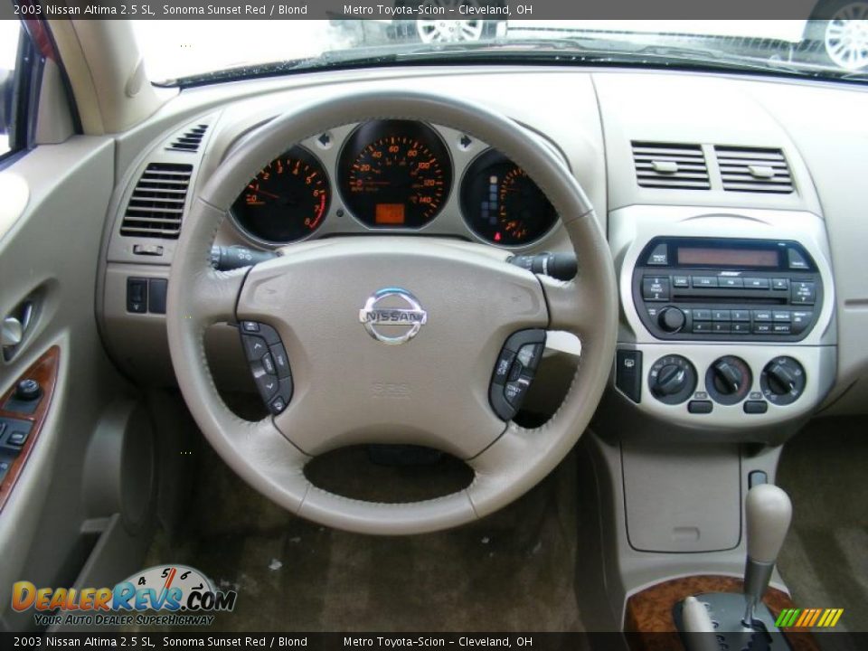 2003 Nissan Altima 2.5 SL Sonoma Sunset Red / Blond Photo #15