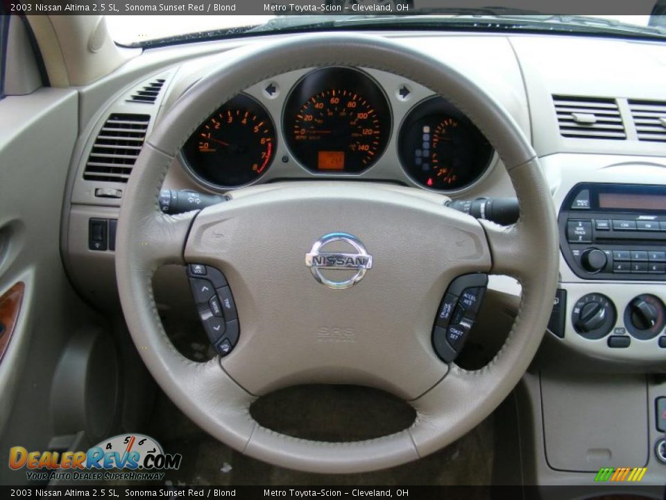 2003 Nissan Altima 2.5 SL Sonoma Sunset Red / Blond Photo #16