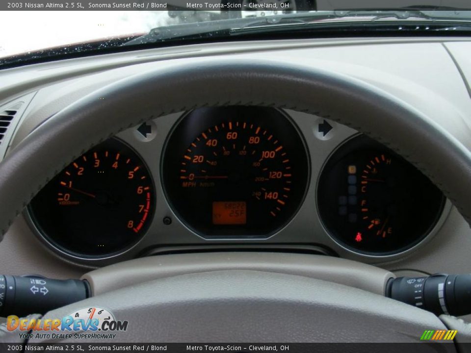 2003 Nissan Altima 2.5 SL Sonoma Sunset Red / Blond Photo #17