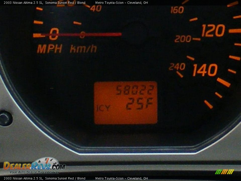 2003 Nissan Altima 2.5 SL Sonoma Sunset Red / Blond Photo #18