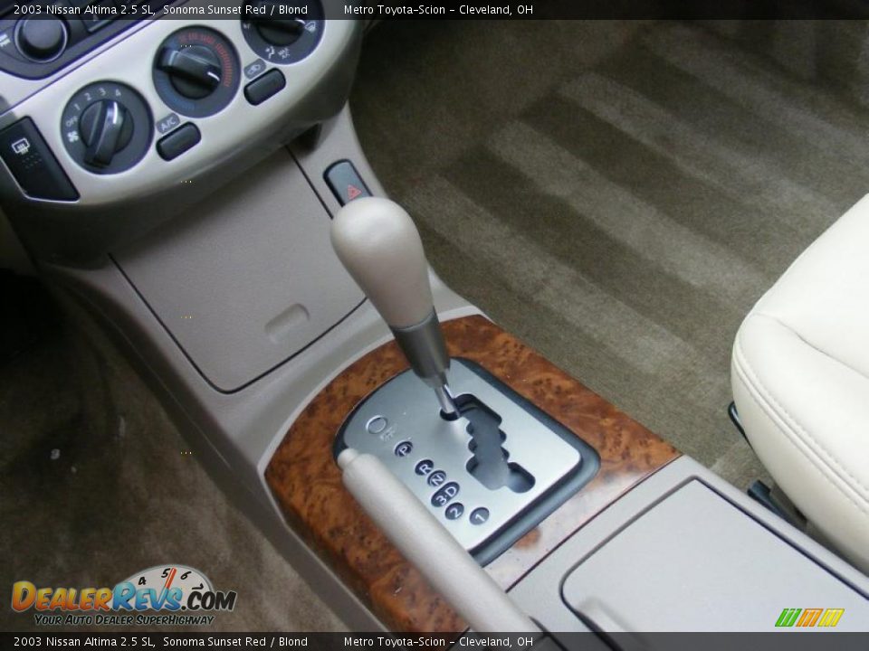 2003 Nissan Altima 2.5 SL Sonoma Sunset Red / Blond Photo #22