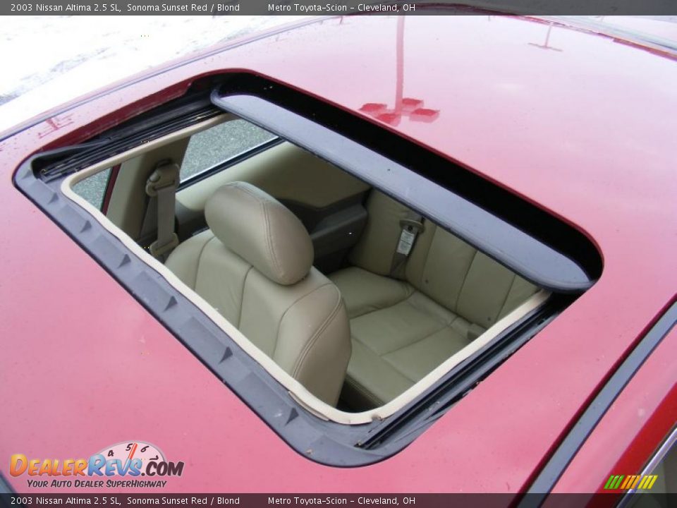2003 Nissan Altima 2.5 SL Sonoma Sunset Red / Blond Photo #25