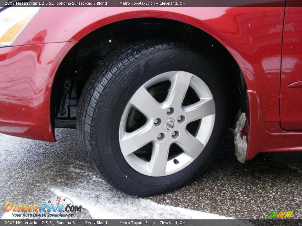 2003 Nissan Altima 2.5 SL Sonoma Sunset Red / Blond Photo #27