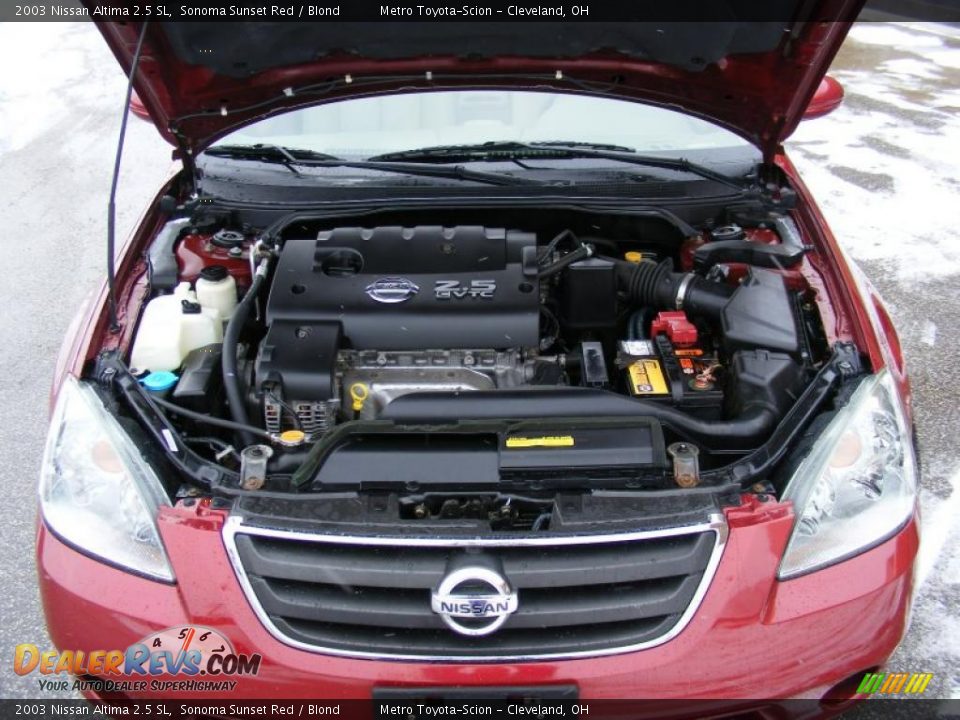 2003 Nissan Altima 2.5 SL Sonoma Sunset Red / Blond Photo #28