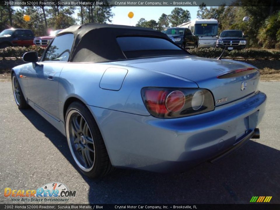 Suzuka Blue Metallic 2002 Honda S2000 Roadster Photo #3